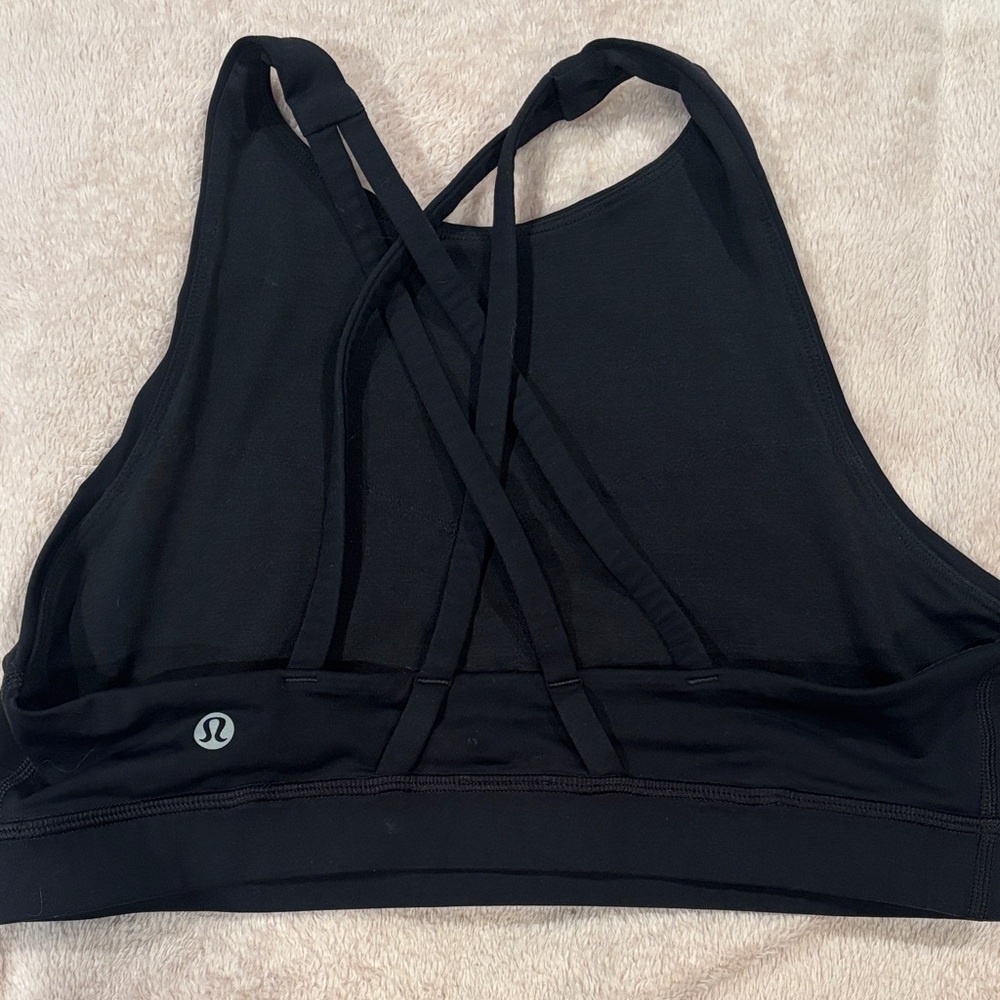 lululemon athletica Cross-Back Black Sports Bra